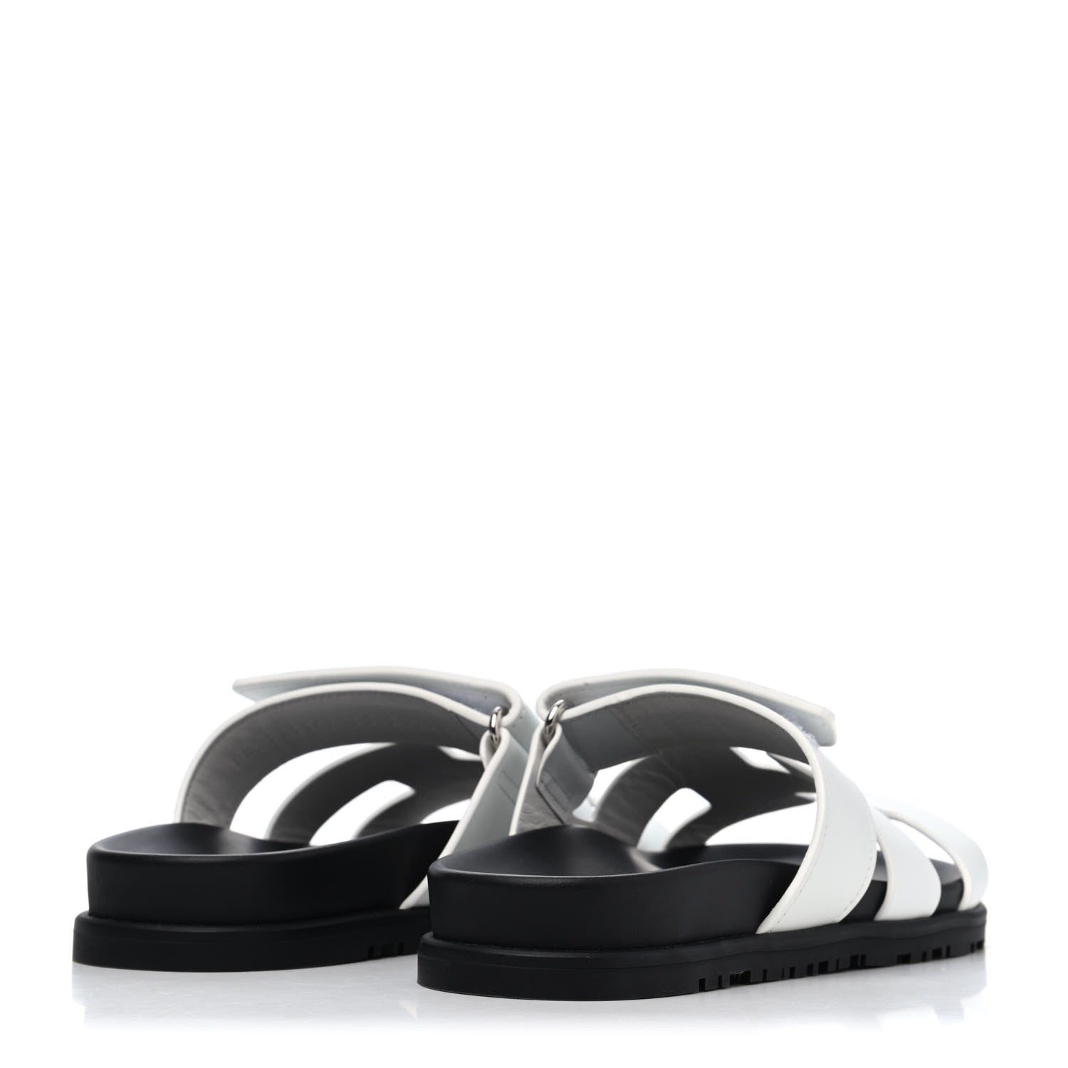 Hermes Calfskin Womens Chypre Sandals 36 White 3 of 4