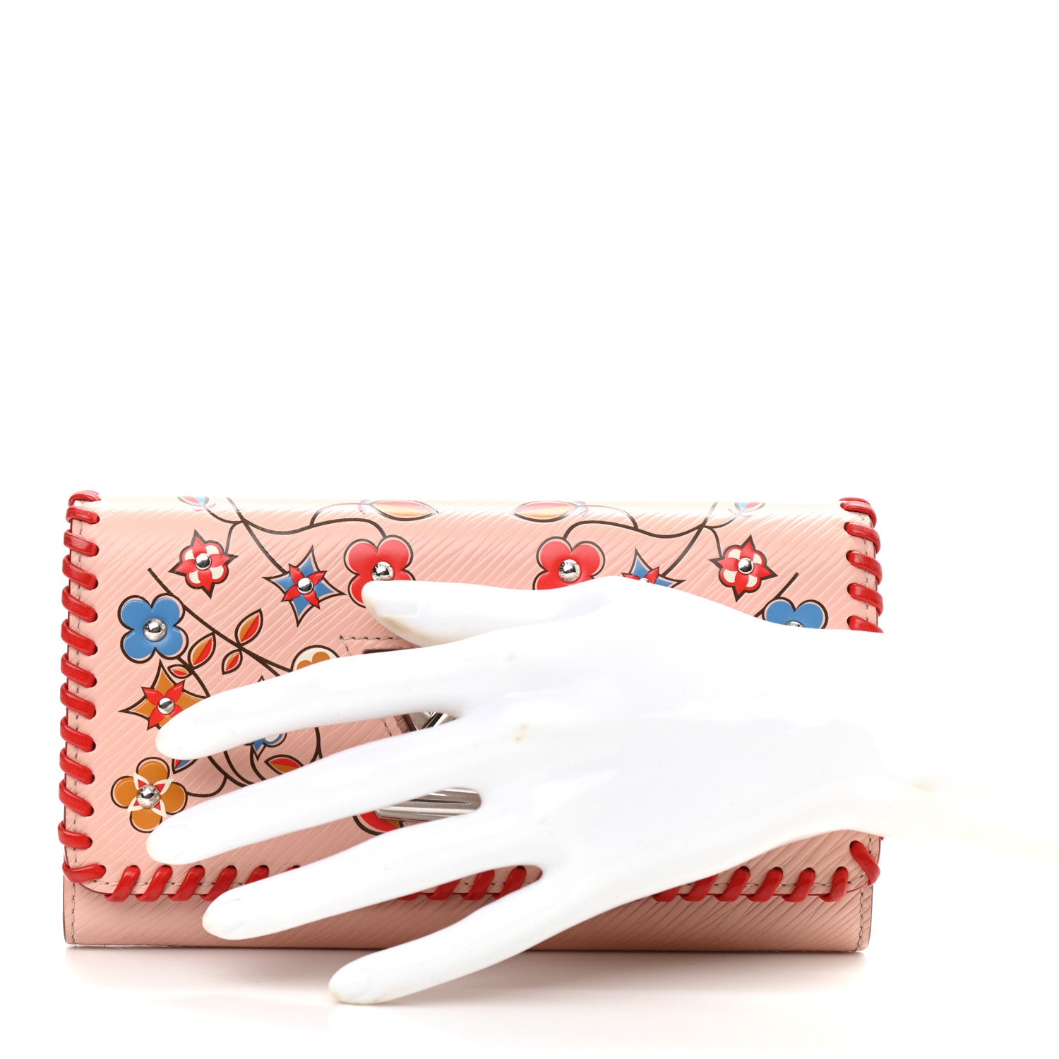Louis Vuitton Epi Flowers Twist Wallet Rose Ballerine 2 of 7