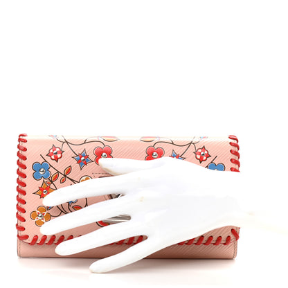 Louis Vuitton Epi Flowers Twist Wallet Rose Ballerine 2 of 7