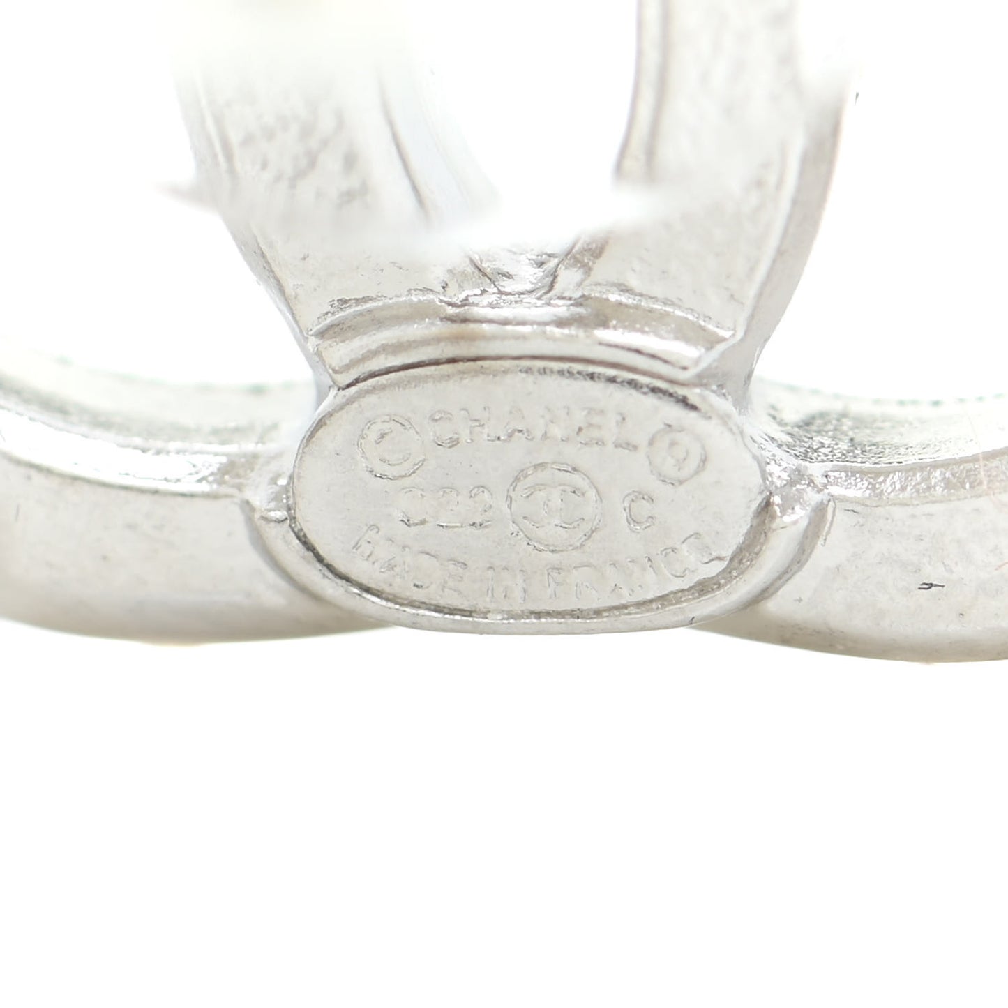 Crystal CC Earrings Silver