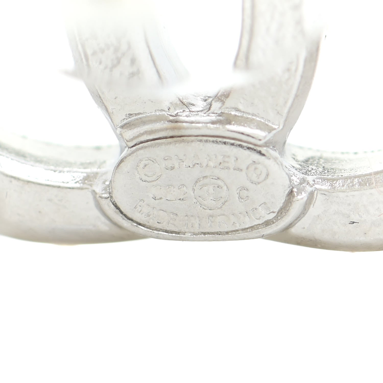 Chanel Crystal CC Earrings Silver 4 of 5