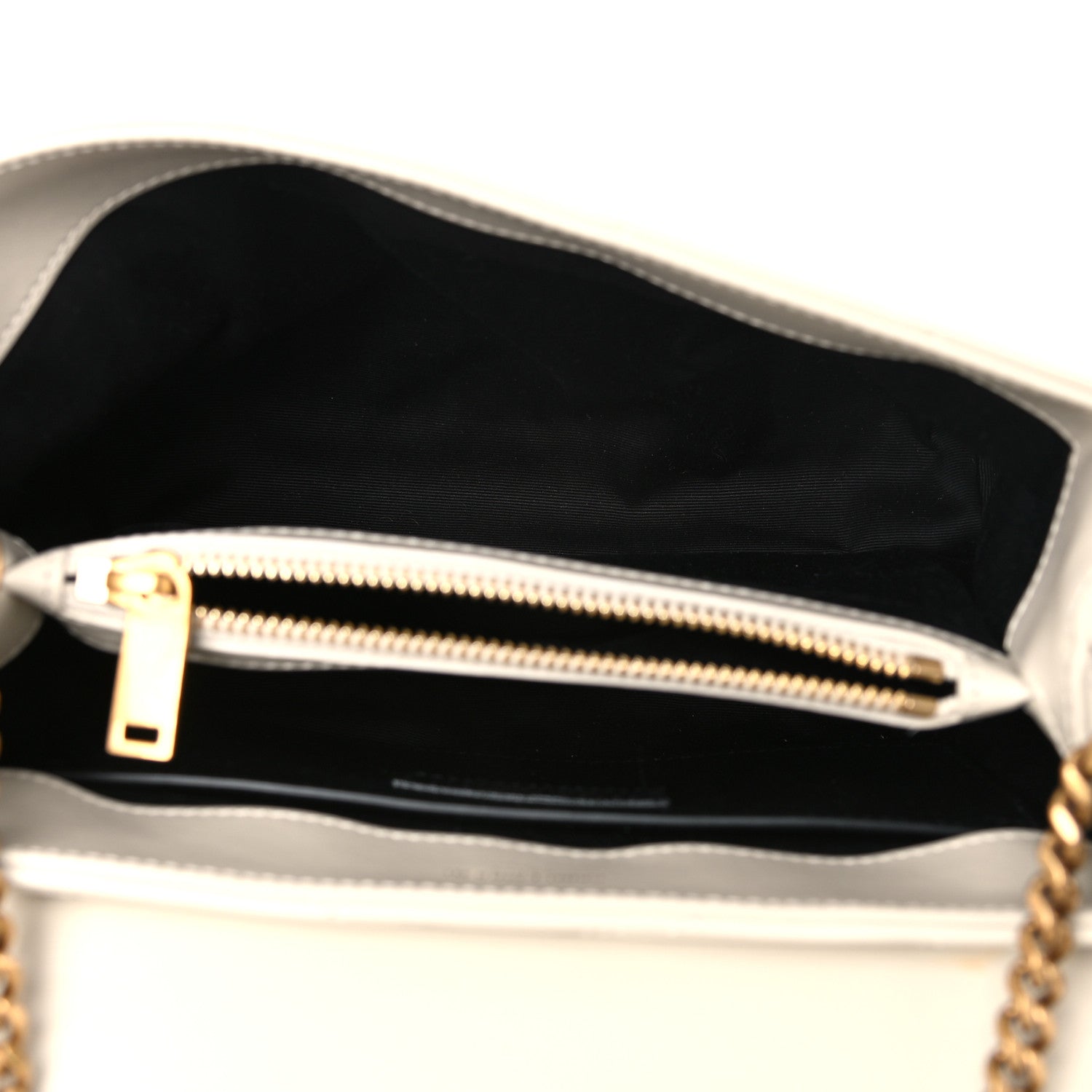 Saint Laurent Calfskin Y Quilted Monogram Small Loulou Chain Satchel Crema Soft 5 of 10