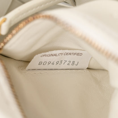 Bottega Veneta Grained Calfskin Maxi Intrecciato Cassette Crossbody Bag White 7 of 13