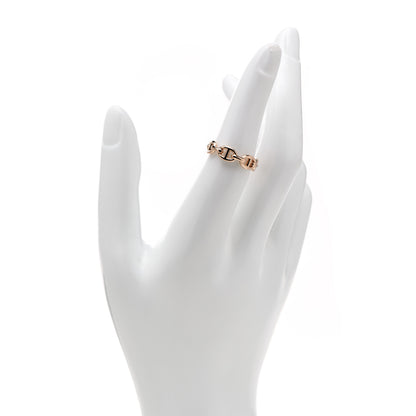 Hermes 18K Rose Gold PM Chaine D'Ancre Enchainee Ring 53 6.5 2 of 7