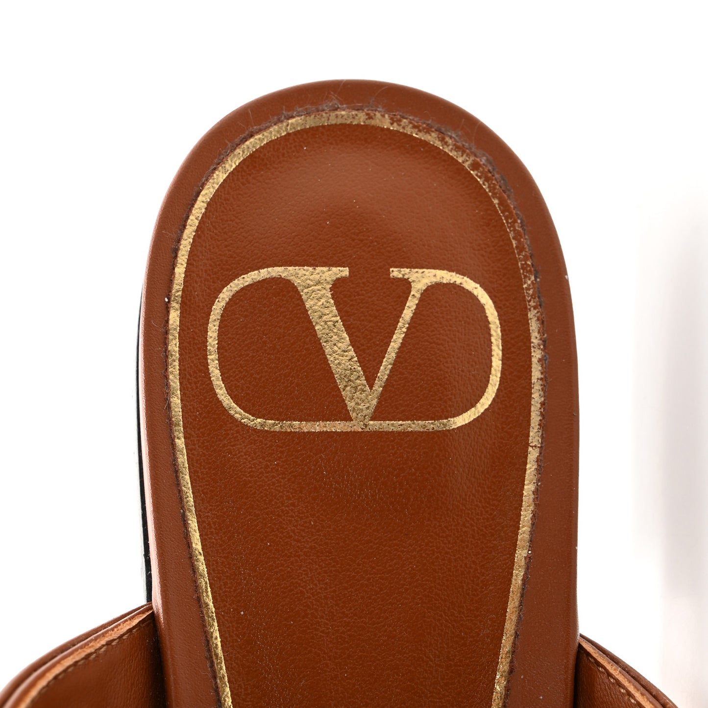 Calfskin Roman Stud Ankle Strap Flat Mules 37.5 Selleria
