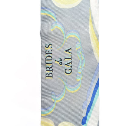 Hermes Silk Brides De Gala Shadow Twilly Gris Jaune Soufre 6 of 6