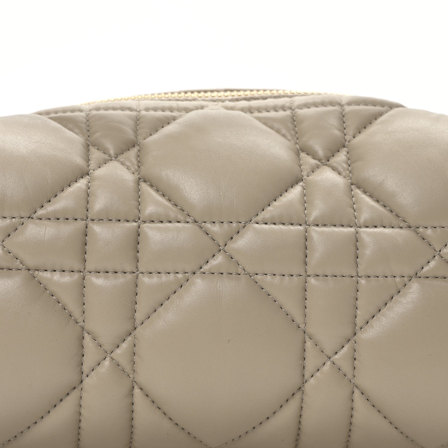 Christian Dior Calfskin Macrocannage Medium Diortravel Nomad Pouch Sand 8 of 10