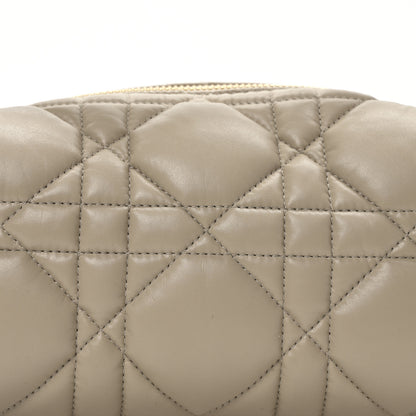 Christian Dior Calfskin Macrocannage Medium Diortravel Nomad Pouch Sand 8 of 10