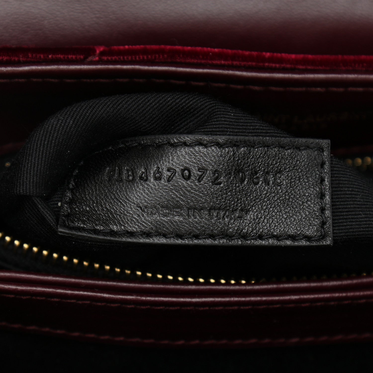 Saint Laurent Velvet Y Quilted Monogram Toy Loulou Crossbody Bag French Burgundy 7 of 9