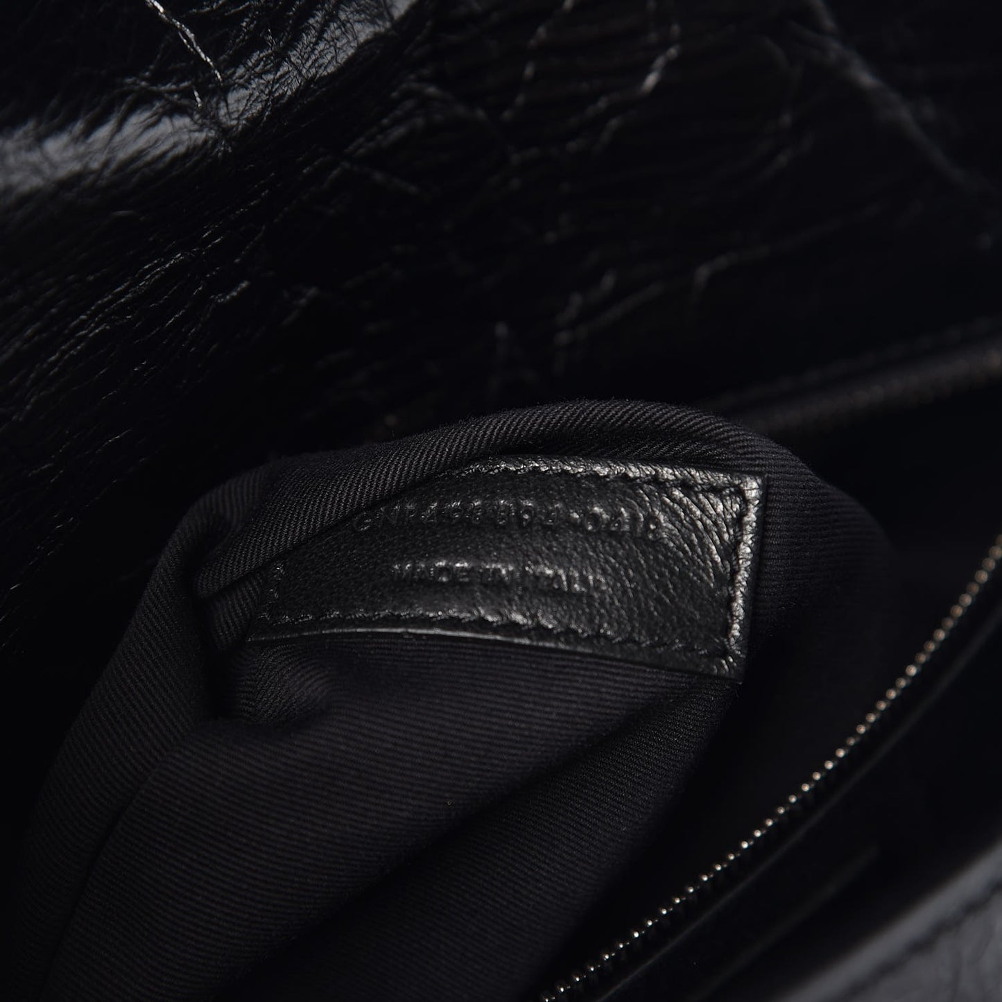 Crinkled Calfskin Matelasse Monogram Medium Niki Chain Satchel Black
