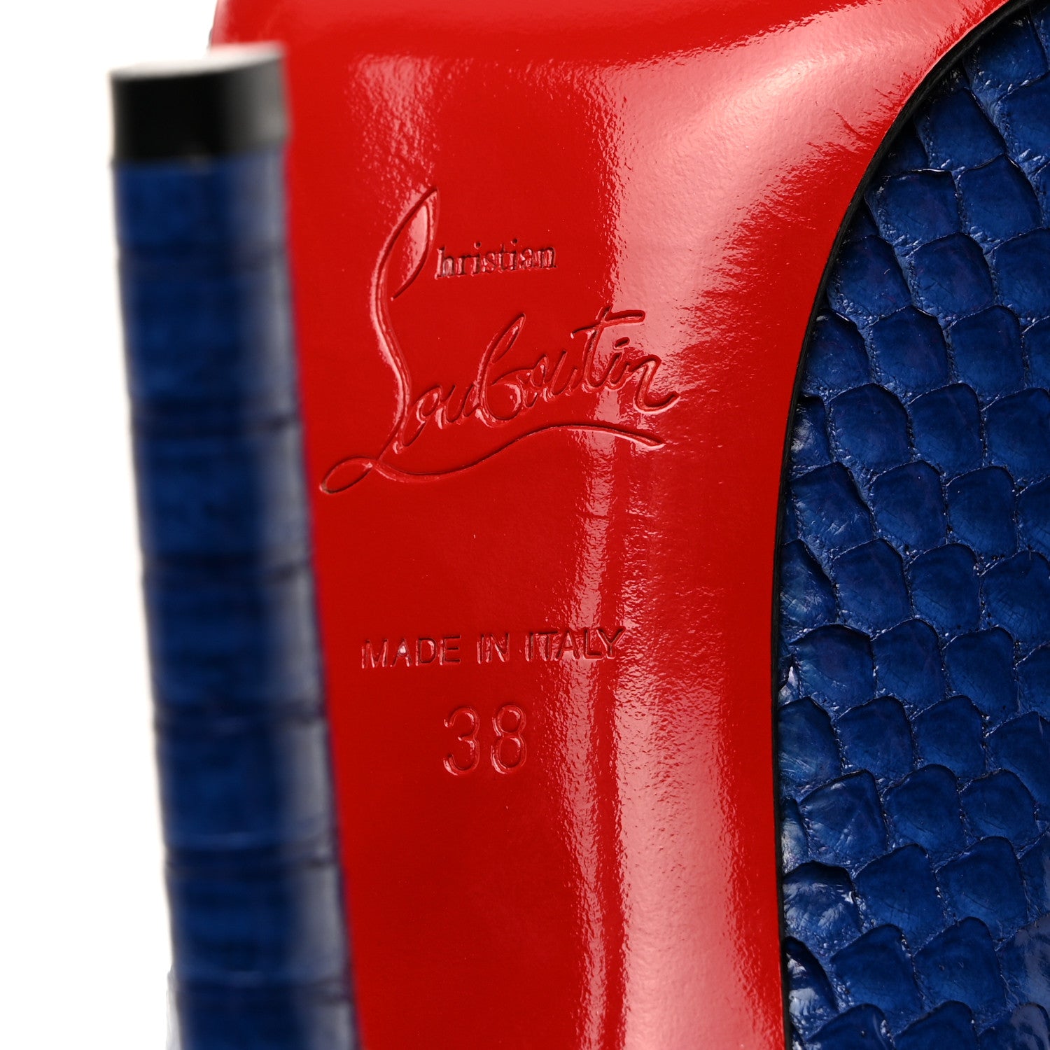 Christian Louboutin Snakeskin Pigalle 120 Pumps 38 Crystal 8 of 8