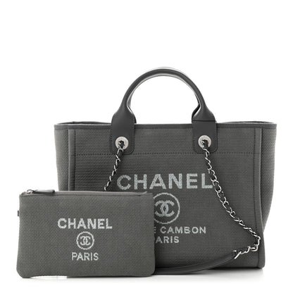 Chanel Mixed Fibers Small Deauville Tote Grey 1 of 13