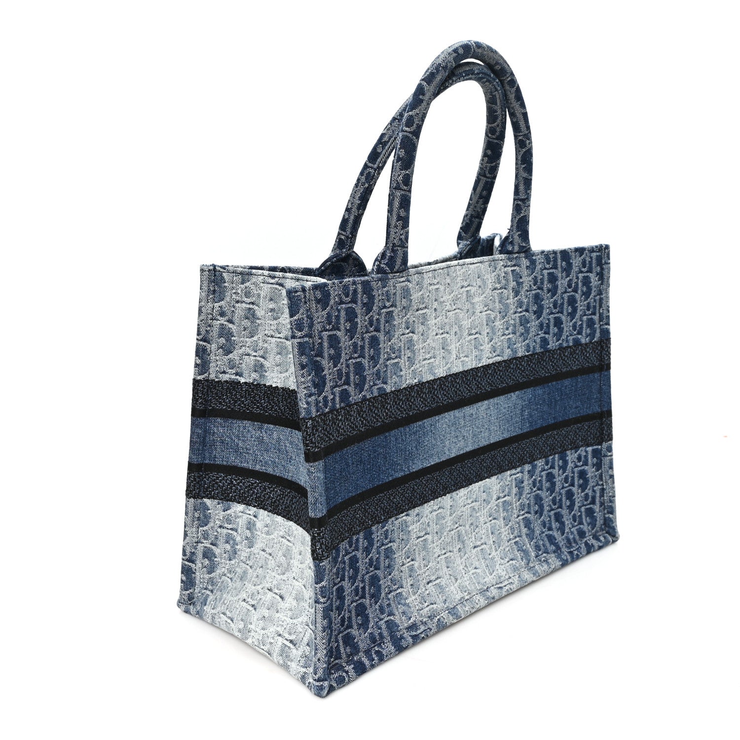Christian Dior Oblique Denim Medium Book Tote Blue 3 of 11