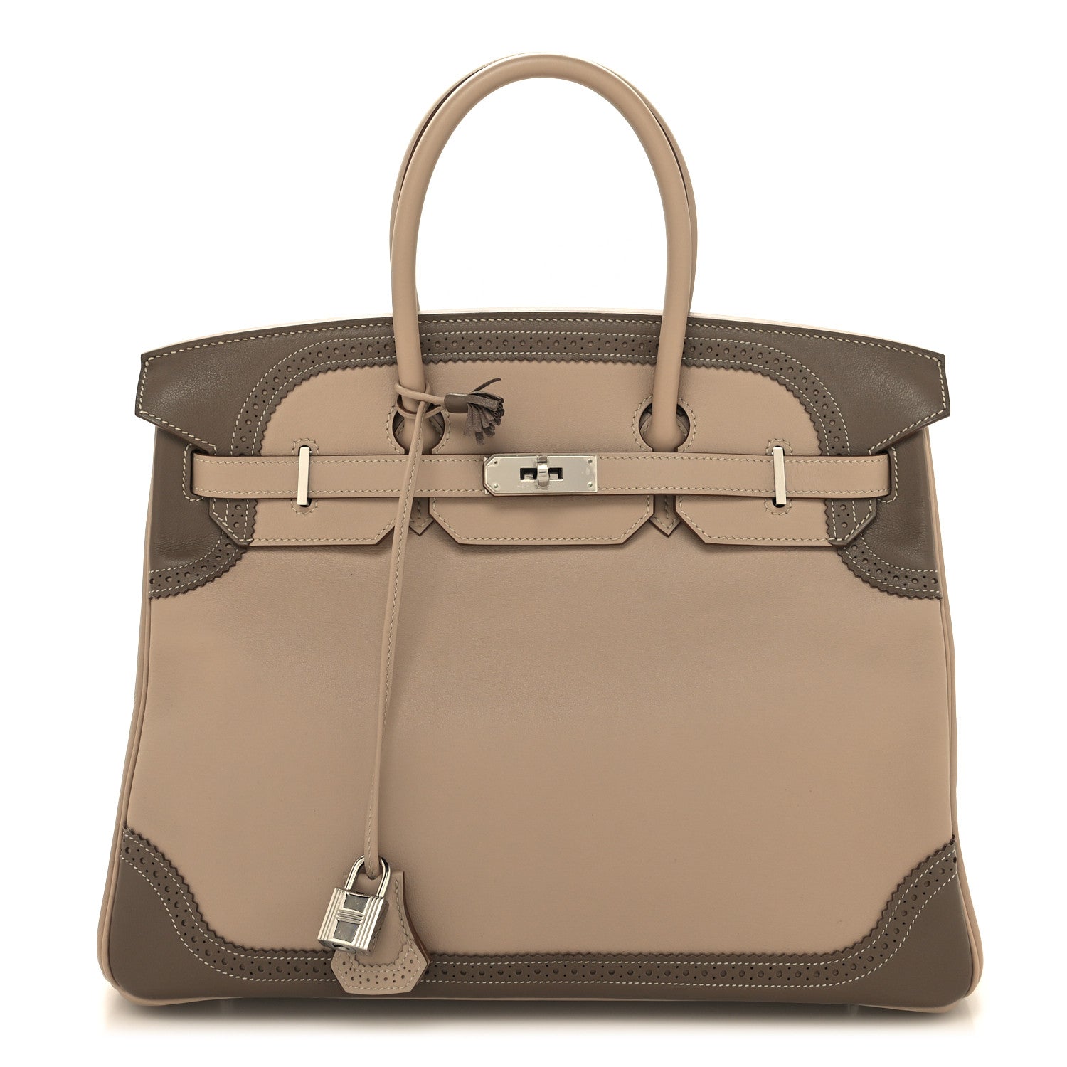Hermes Swift Ghillies Birkin 35 Argile Etoupe 1 of 12
