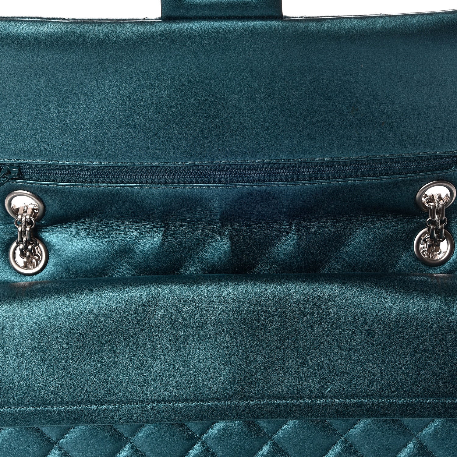 Chanel Metallic Calfskin Quilted 2.55 Reissue 226 Flap Turquoise 10 of 23