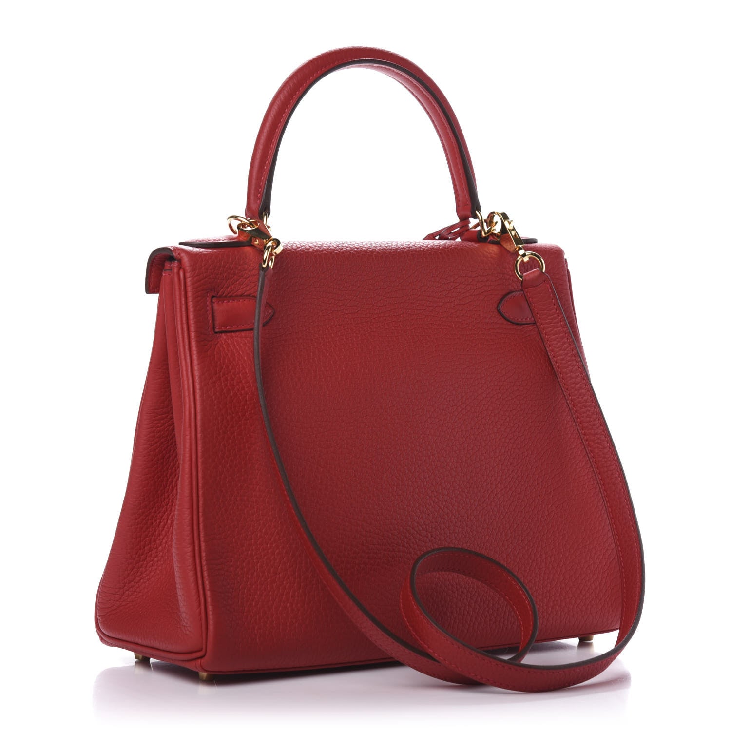 Hermes Taurillon Clemence Kelly Retourne 28 Rouge Casaque 3 of 11