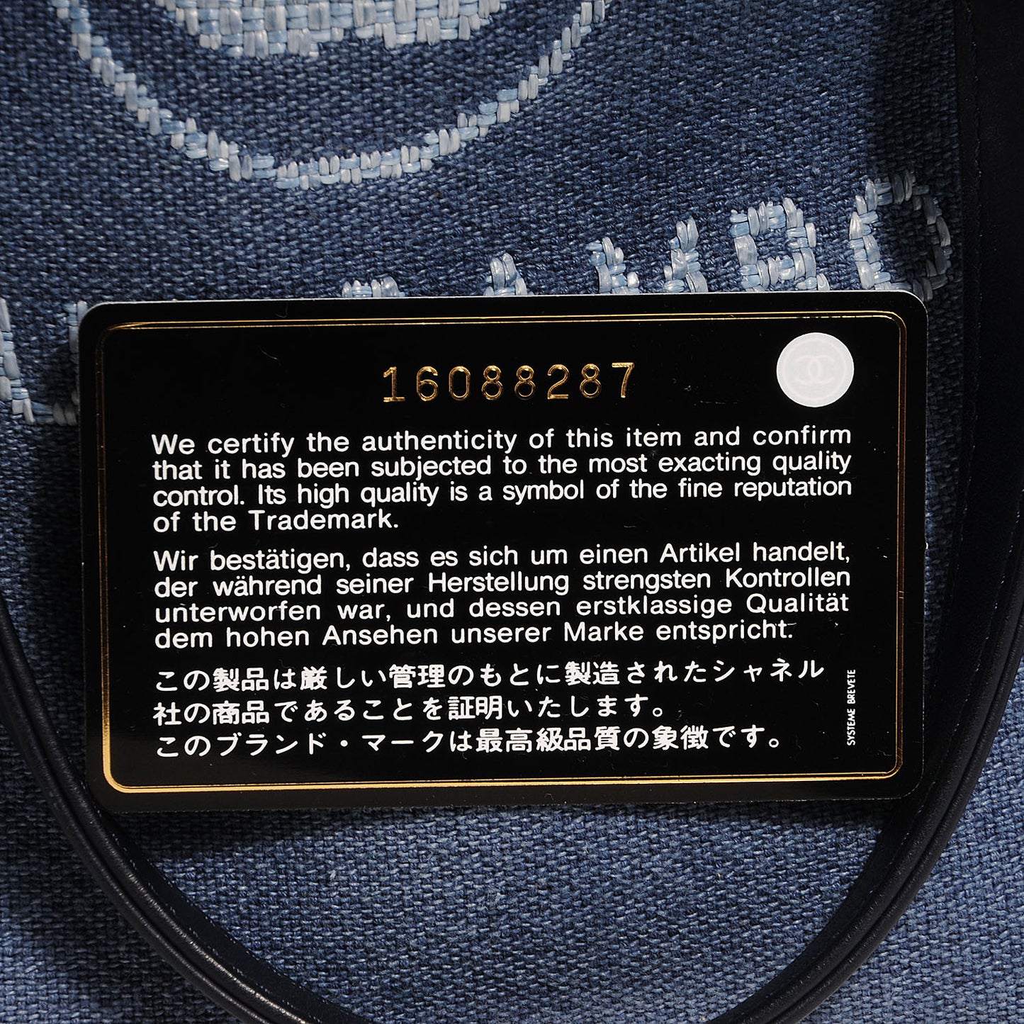 Toile Small Deauville Tote Denim Blue