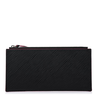 Louis Vuitton Epi Felicie Chain Wallet Zippered Insert Black Hot Pink 1 of 4