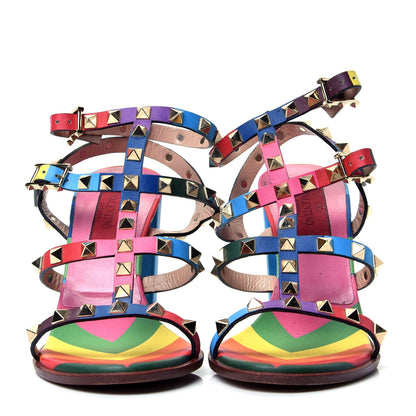 Valentino Garavani Calfskin 1973 Rockstud 90mm City Sandals 36 Multicolor 2 of 9