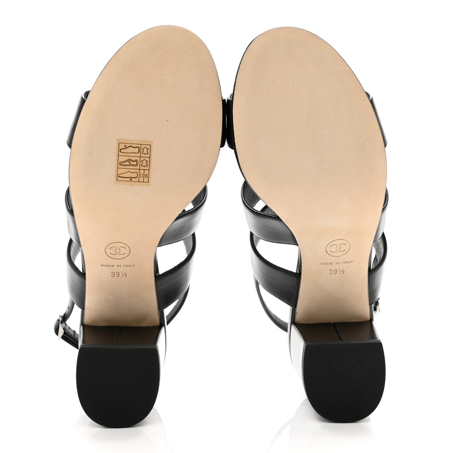 Chanel Calfskin CC Turnlock Sandals 39.5 Black 5 of 9