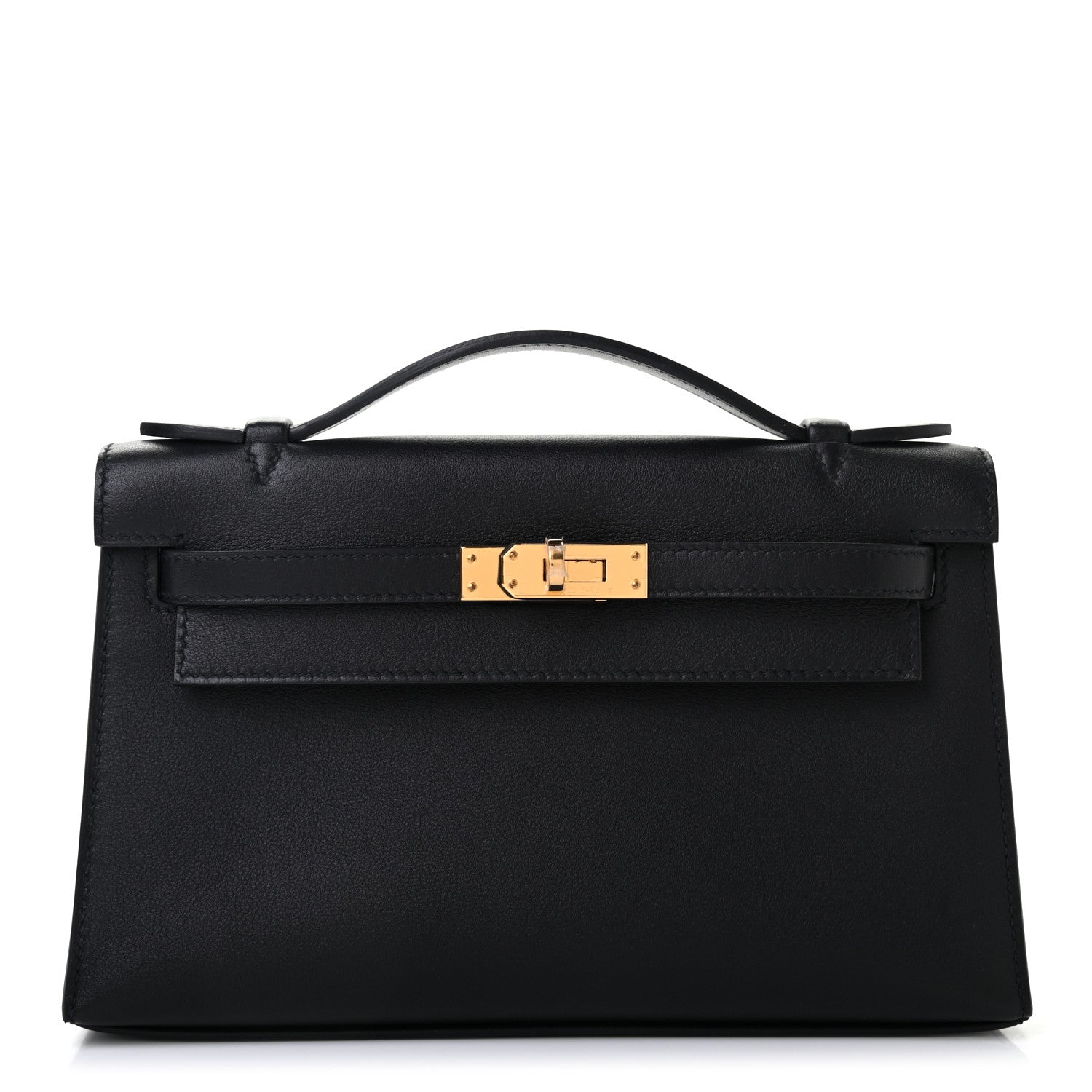 Hermes Swift Kelly Pochette Clutch Black 1 of 9