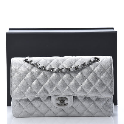 Chanel Metallic Caviar Quilted Medium Double Flap Silver 12 of 12
