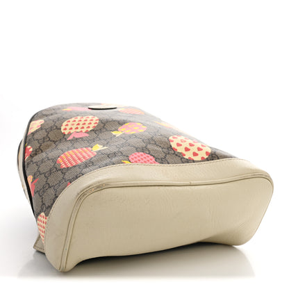 Gucci GG Supreme Monogram Les Pommes Small Retro Interlocking G Dome Backpack Beige Multicolor Mystic White 4 of 12