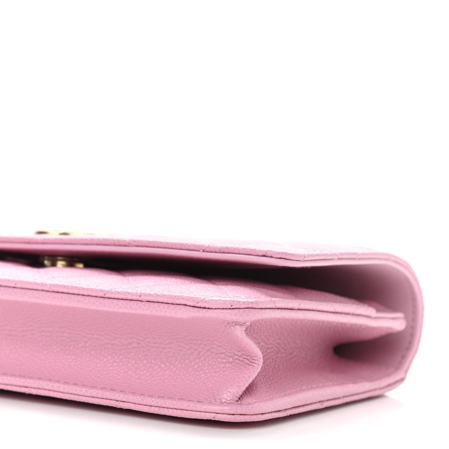 Chanel Shiny Caviar Quilted Pick Me Up Wallet On Chain WOC Pink 6 of 12