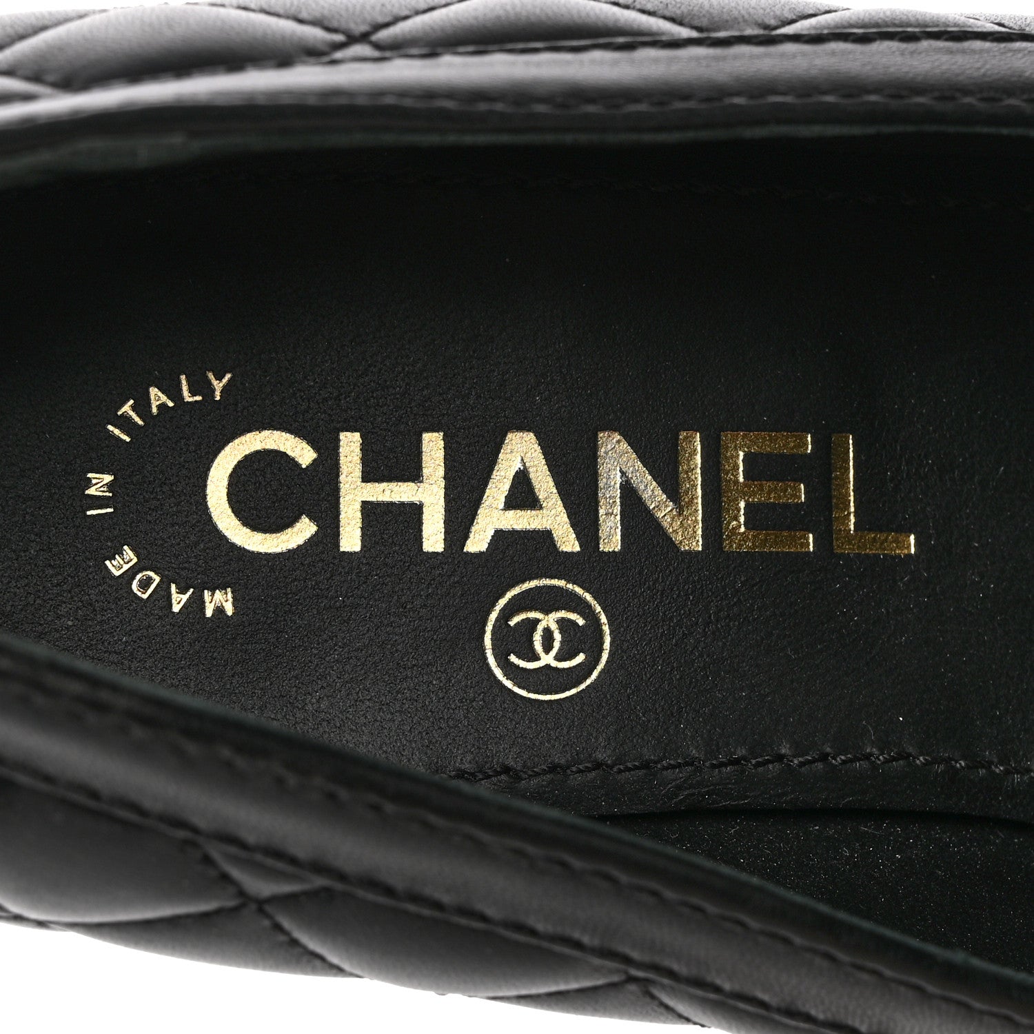 Chanel Lambskin Quilted CC Heart Loafers 38 Black 7 of 16