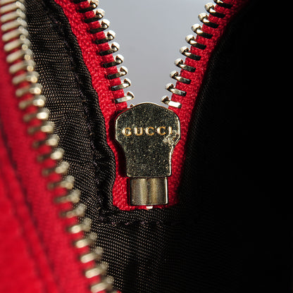 Gucci Pebbled Calfskin Medium Soho Cosmetic Case Red 9 of 9