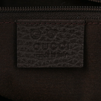 Gucci Calfskin Medium Braided Handle Gifford Tote Dark Brown 6 of 13