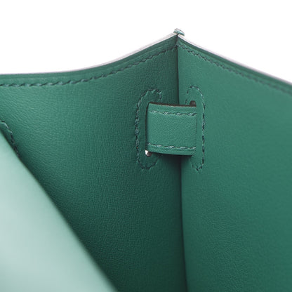 Hermes Swift Kelly Pochette Clutch Vert Vertigo 25 of 28