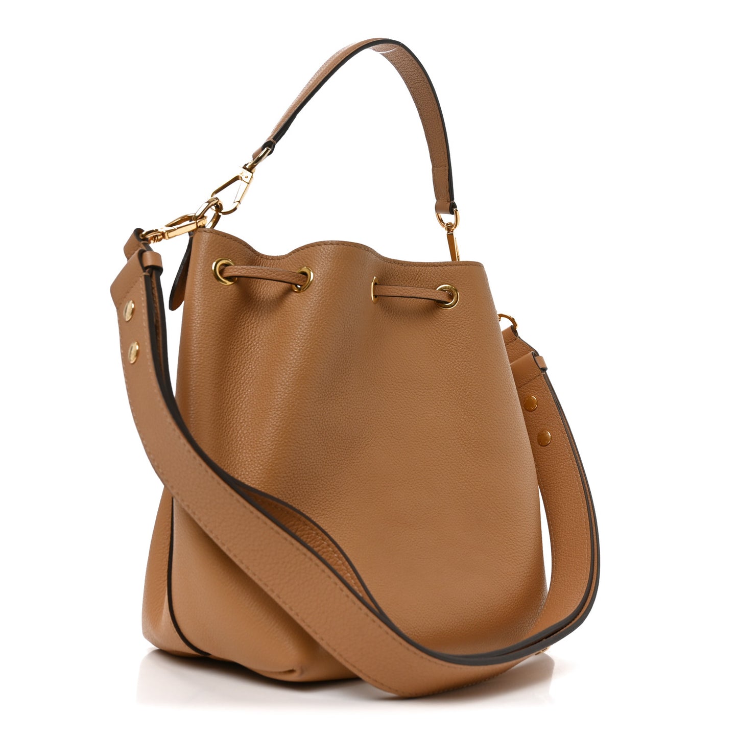 Calfskin Lockme Bucket MM Arizona Beige
