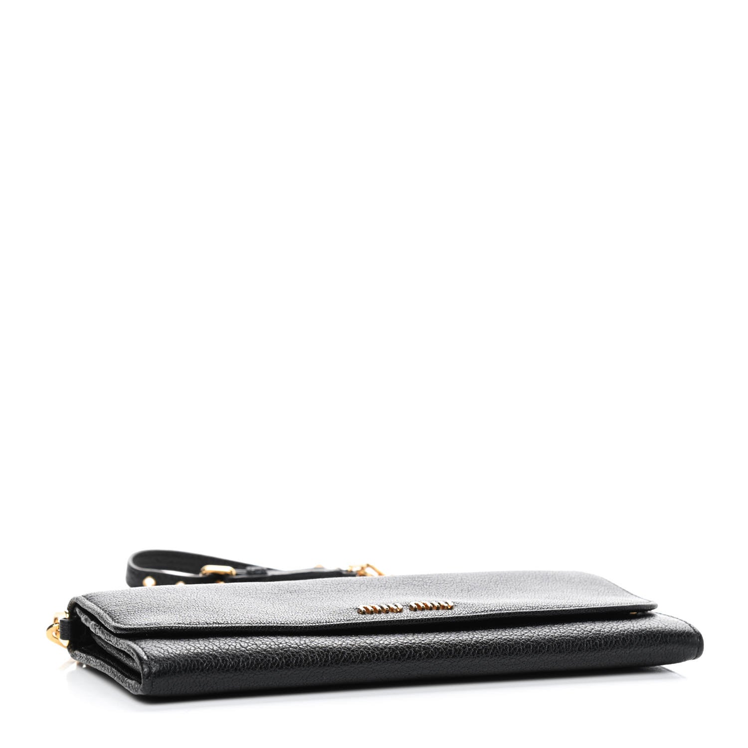 Miu Miu Madras Wallet On Chain Black 4 of 9