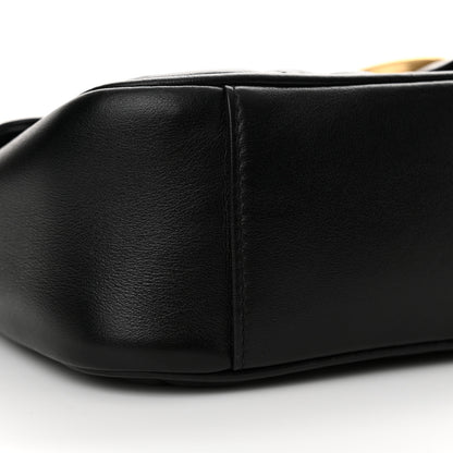 Gucci Calfskin Matelasse Small GG Marmont Shoulder Bag Black 9 of 16