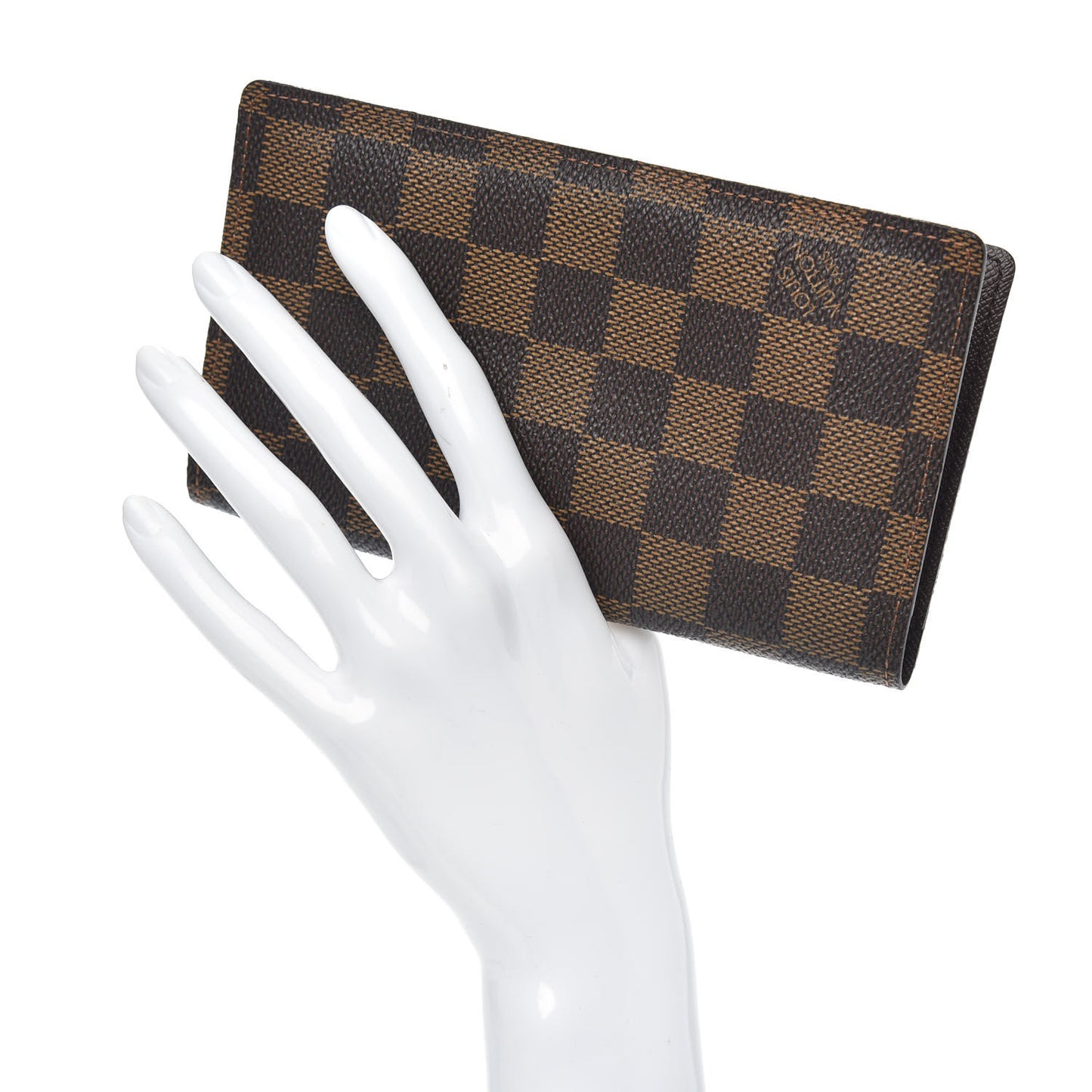 Damier Ebene Checkbook Cover Wallet