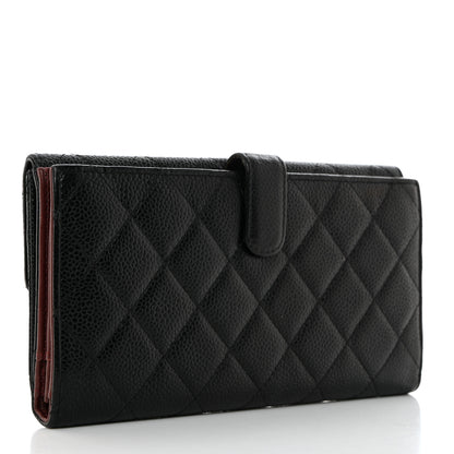 Chanel Caviar Quilted Long Flap Wallet Black 3 of 10