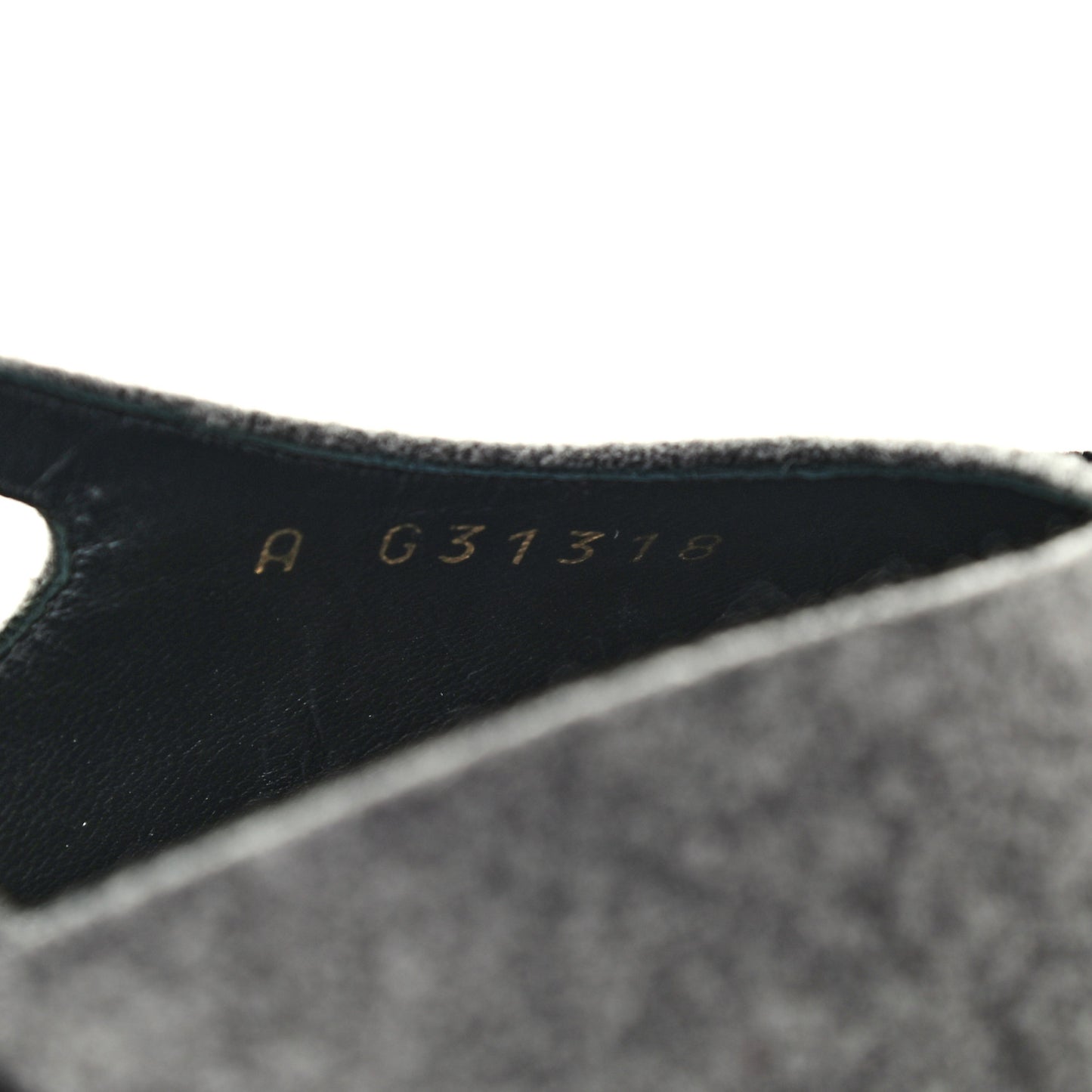 Wool Cap Toe CC Slingback Pumps 37.5 Black Dark Grey