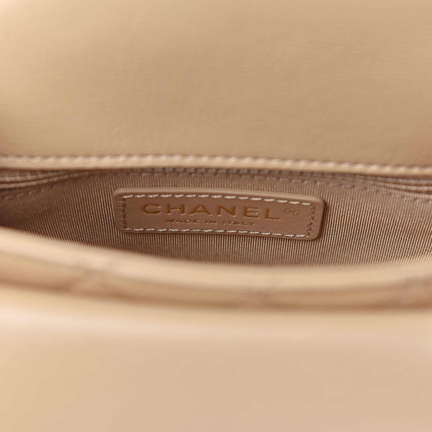 Chanel Calfskin Quilted Small Messenger Flap Beige 6 of 10