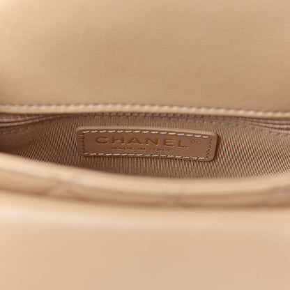 Chanel Calfskin Quilted Small Messenger Flap Beige 6 of 10
