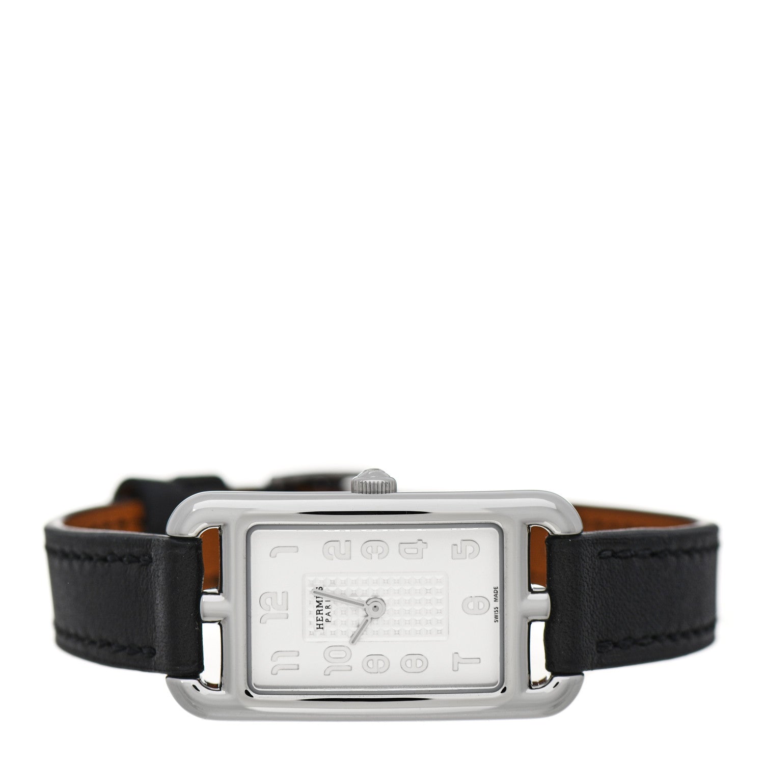 Hermes Stainless Steel Barenia 20mm Nantucket Quartz Watch Noir 2 of 5
