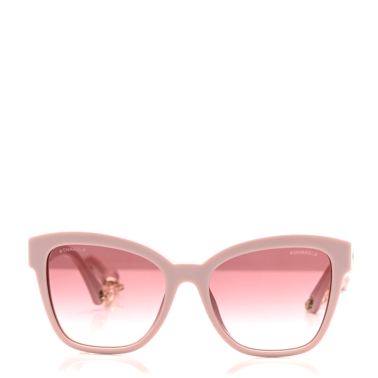 Acetate Chain Square Sunglasses 5487-A Pink