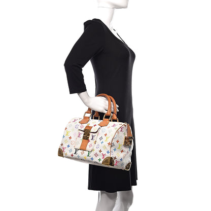 Louis Vuitton Monogram Multicolor Speedy 30 White 2 of 11