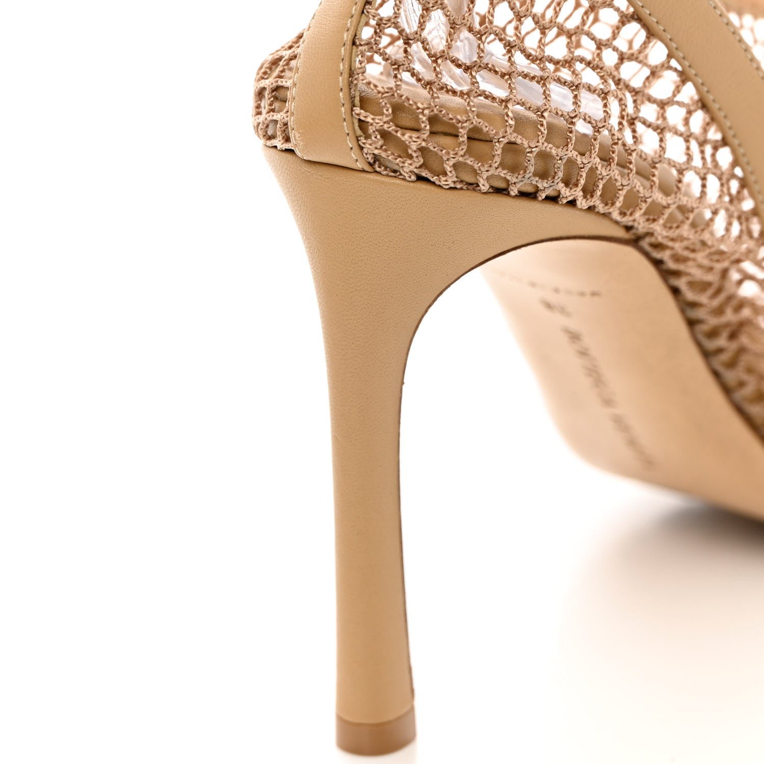 Bottega Veneta Mesh Nappa Chunky Chain Sandals 38 Beige Pony 8 of 10