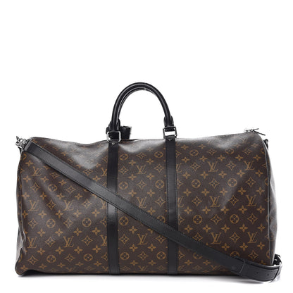 Louis Vuitton Monogram Macassar Keepall Bandouliere 55 1 of 9