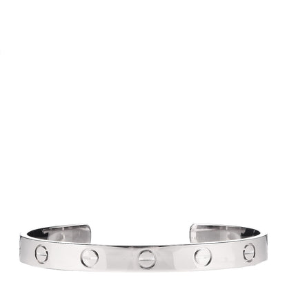 Cartier 18K White Gold LOVE Cuff Bracelet 16 1 of 6