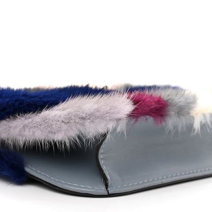 Valentino Garavani Mink Fur Colorblock Small Glam Lock Rockstud Flap Multicolor 8 of 9