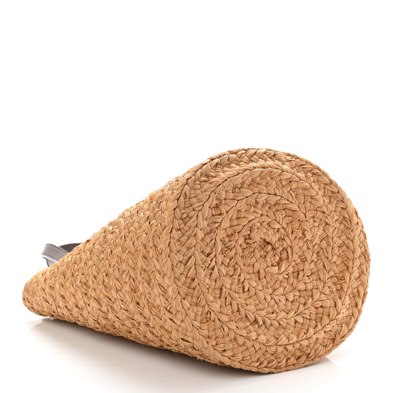 Saint Laurent Raffia Calfskin Small Panier Tote Naturale Nut 4 of 11