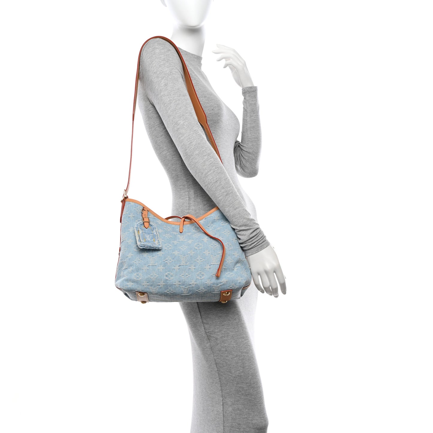Monogram Denim CarryAll PM Sky Blue