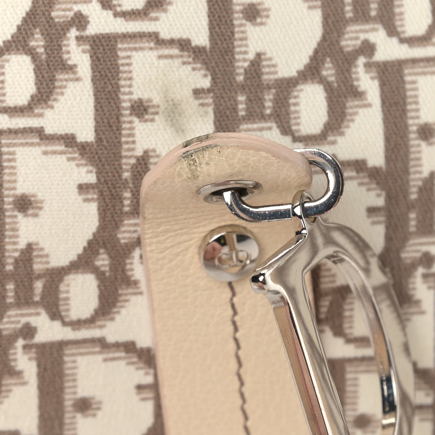 Christian Dior Monogram Vintage Flowers Frame Satchel Beige 11 of 12